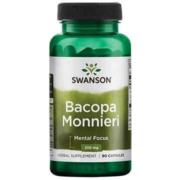 Swanson Bacopa Monnieri (Bakopa drobnolistá), 250 mg, 90 kapslí (87614141459)