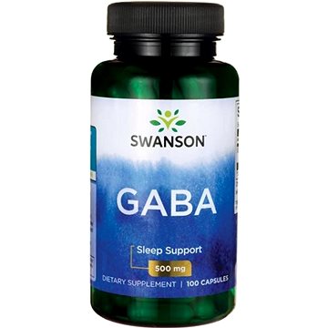 Swanson GABA (kyselina gama-aminomáselná), 500 mg, 100 kapslí (87614018720)