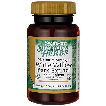 Swanson White Willow Bark Extract (extrakt z Vrby bílé) 500 mg, 60 rostlinných kapslí (87614142265)