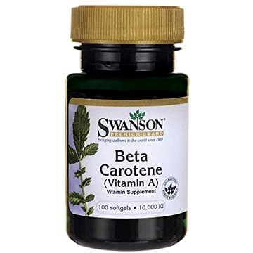 Swanson Beta-karoten (Vitamin A) , 10000 IU, 100 softgels (87614010090)