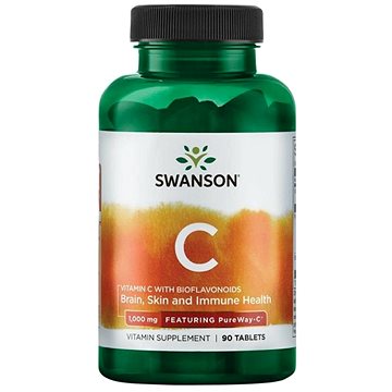 Swanson Vitamin C s bioflavonoidy, 1000 mg, 90 tablet (87614024080)
