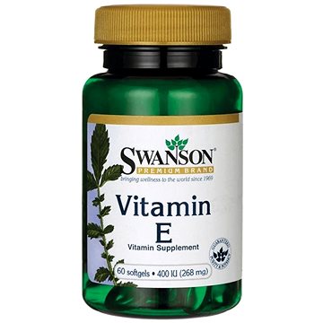 Swanson Vitamin E 400 IU, 60 softgelových kapslí (87614114385)