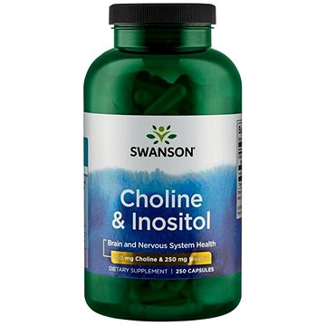 Swanson Cholin &amp; Inositol, 250 mg, kapslí (87614010397)