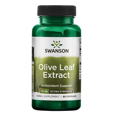 Swanson Olive Leaf Extract 750 mg Super Strength (Extrakt z olivových listů), 60 kapslí (87614141398)