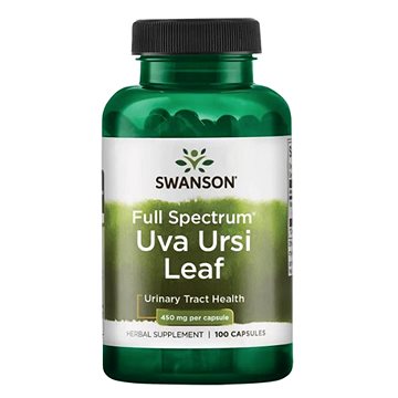 Swanson Uva Ursi Leaf (Medvědice lékařská) , 450 mg, 100 kapslí (87614019710)