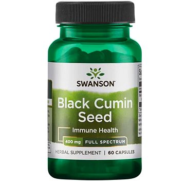 Swanson Black Cumin Seed (Černucha setá), 400 mg, 60 kapslí (87614113616)