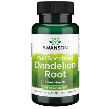 Swanson Dandelion Root (Pampeliška kořen), 515 mg, 60 kapslí (87614113364)