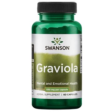 Swanson Graviola (Láhevník ostnitý), 530 mg, 60 kapslí (87614113487)
