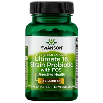 Swanson Dr.Stephen Langer's Ultimate 16 probiotických kmenů, 60 rostlinných kapslí (87614190518)