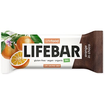 Lifefood Lifebar InChoco Pomerančová RAW BIO 40 g (8595657102464)