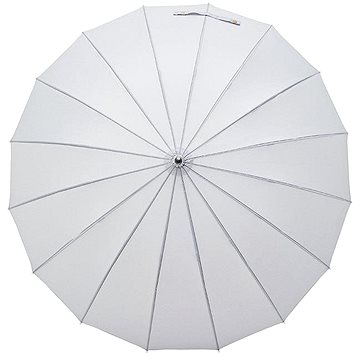 KRAGO Deštníková hůl s rovnou dřevěnou rukojetí 16 paprsků šedý (umb-7-003)