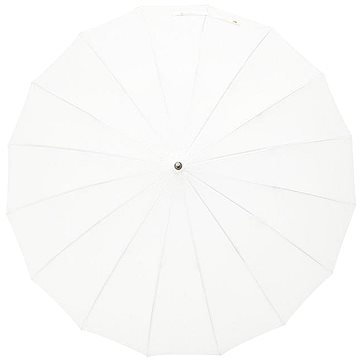 KRAGO Deštníková hůl s rovnou dřevěnou rukojetí 16 paprsků bílý (umb-7-004)