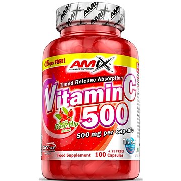 Amix Nutrition Vitamin C 500mg, 125 kapslí (8594159533370)