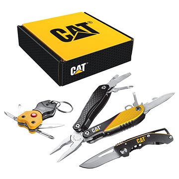 Caterpillar Dárková multifunkční sada, nůž, kleště a klíčenka CT240192 (4710025142239)
