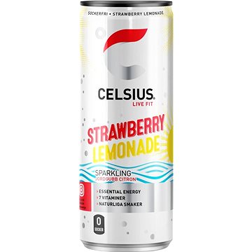 Celsius Strawberry Lemonade - Příchuť Jahoda - 355ml (7350058335597)