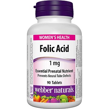 Webber Naturals Folic Acid 1 mg 90 tbl (4985)