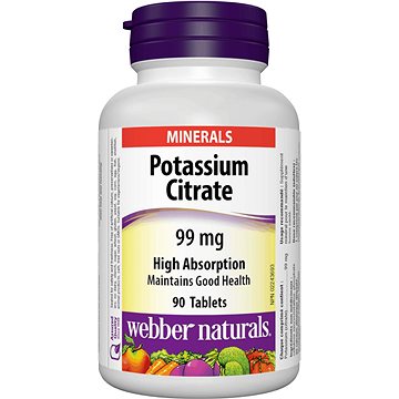 Webber Naturals Potassium Citrate 99 mg 90 tbl (4962)