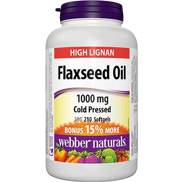 Webber Naturals Flaxseed Oil 1000 mg 210 tob (8335)