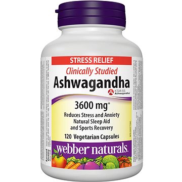 Webber naturals Ashwagandha 3600 mg 120 cps (12009)