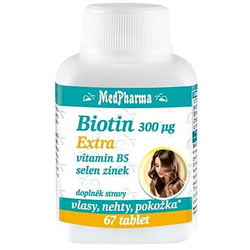MedPharma Biotin 300 µg Extra - 67 tbl. (8594045476194)