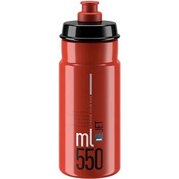 Elite Cyklistická láhev na vodu JET RED grey logo 550 ml (8020775040805)