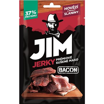 JIM JERKY hovězí s příchutí slaniny 23 g (8595229921530)