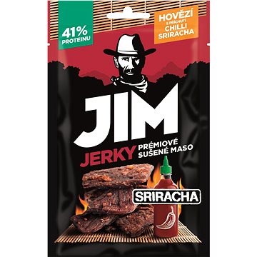 JIM JERKY hovězí s příchutí Chilli Sriracha 23 g (8595229921554)