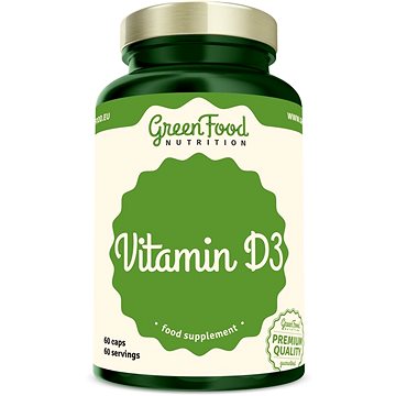 GreenFood Nutrition Vitamín D3 60 kapslí (8594193920648)