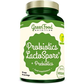 GreenFood Nutrition Probiotika LactoSpore® + Prebiotics 60 kapslí (8594193924257)