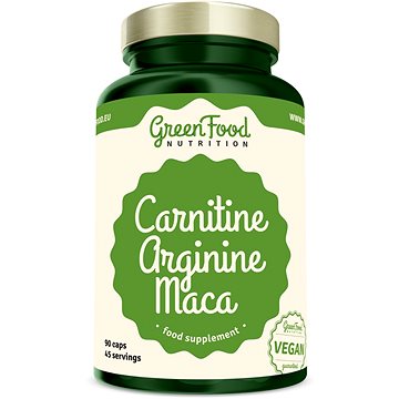GreenFood Nutrition Carnitin Arginin Maca 90 kapslí (8594193920488)