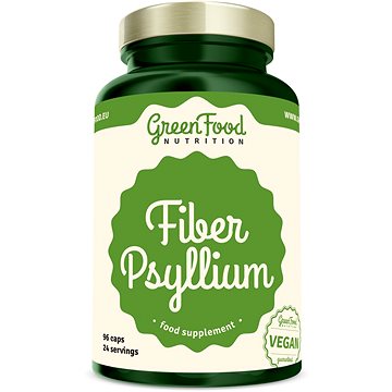 GreenFood Nutrition Vláknina Psylium 96 kapslí (8594193920365)