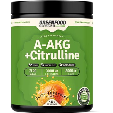 GreenFood Nutrition Performance A-AKG + Citrulline Malate Juicy tangerine 420g (GF6044)