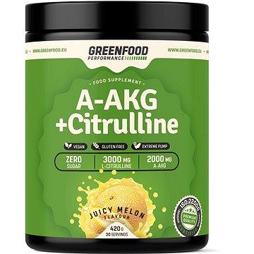 GreenFood Nutrition Performance A-AKG + Citrulline Malate Juicy melon 420g (GF6045)