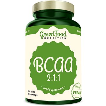 GreenFood Nutrition BCAA 2:1:1 120 kapslí (8594193920457)