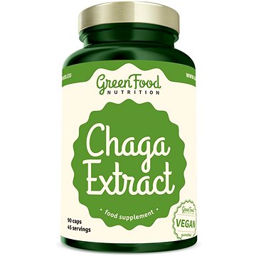 GreenFood Nutrition Chaga extract 90 kapslí (8594193928446)