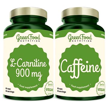 GreenFood Nutrition L-Carnitine 900mg 60cps +Caffeine 60cps (8594193928149)