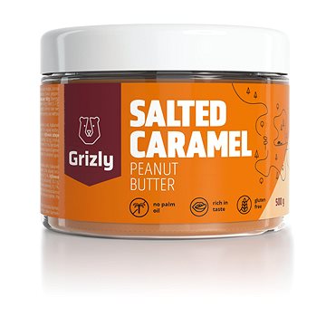 GRIZLY Arašídový krém slaný karamel 500 g (8595678413983)