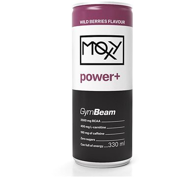 GymBeam Moxy Power+ Energy Drink 330ml, lesní ovoce (8588007709000)