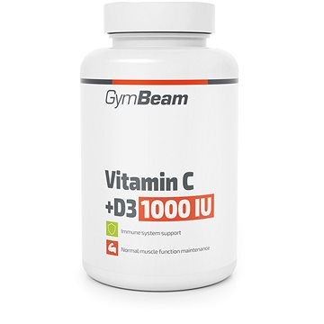 GymBeam Vitamín C + D3 1000 IU, 90 tab. (8586022210051)