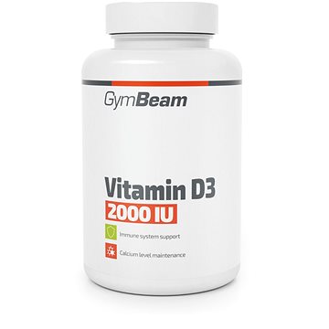 GymBeam Vitamín D3 2000 IU, 60 kapslí (8588006485592)