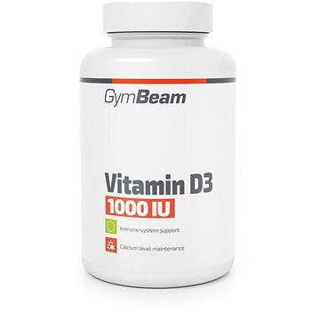 GymBeam Vitamín D3 1000 IU, 60 kapslí (8588007275871)