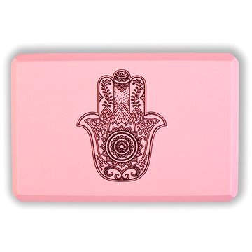 YOGGYS - Cihlička na jógu růžová HAMSA (745125292182)