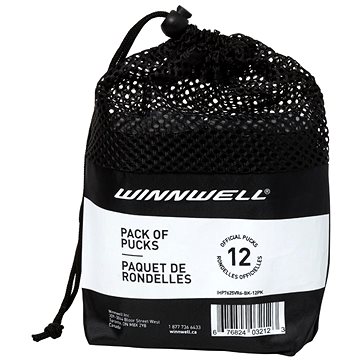 Winnwell, černý oficiální, 12 ks (676824032123)