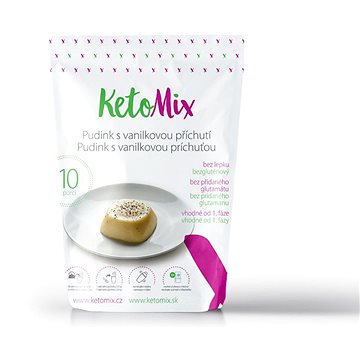 KetoMix Proteinový pudink s vanilkovou příchutí - 300 g (10 porcí) (8594196630247)