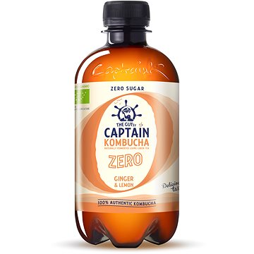 Captain Kombucha ZERO Zázvor, citron 400 ml (5600821262547)
