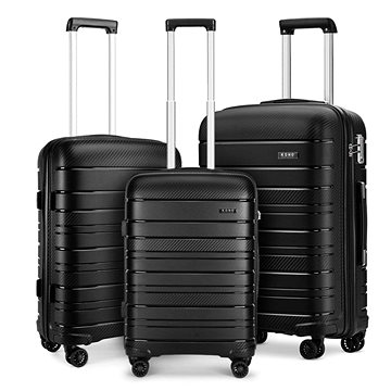 Kono Sada 3 cestovních kufrů 2091 černý S M L (K2091L-BK-20/24/28)