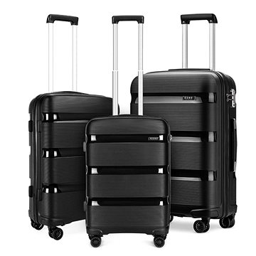 Kono Sada 3 cestovních kufrů 2092 černý S M L (K2092L-BK-20/24/28)