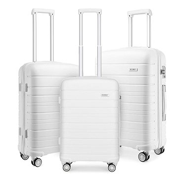 Kono Sada 3 cestovních kufrů 2091 Bílá S M L (K2091L-WE-20/24/28)