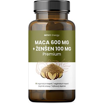 Movit Maca 600 mg + Ženšen 100 mg, 90 kps. (8594202101426)