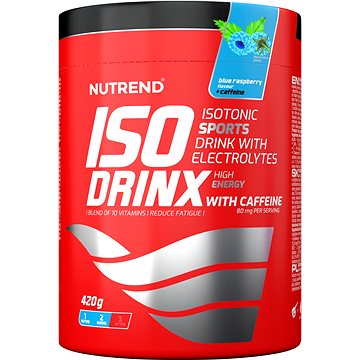 Nutrend Isodrinx with caffeine, 420 g, modrá malina (8594014865936)
